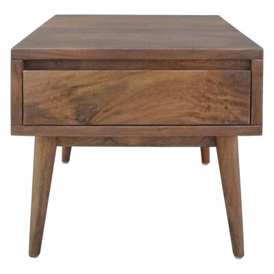 Stuart Solid Mango Wood Timber Side Table with Drawer
