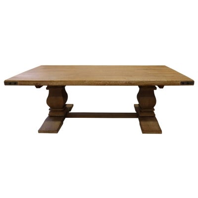 Oatley Mango Wood Pedestal Coffee Table, 140cm, Honey Wash