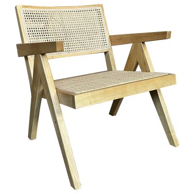 Maron Timber & Rattan Lounge Armchair, Natural