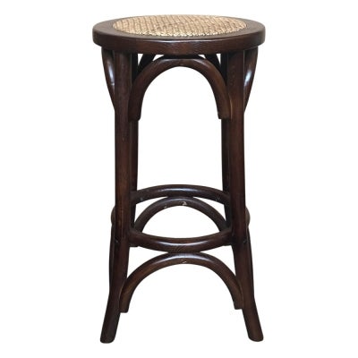 Boen Elm Timber Round Counter Stool, Walnut