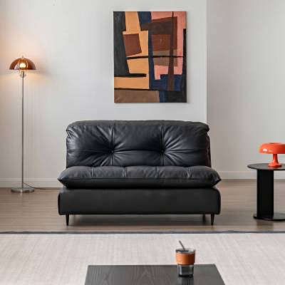 Riga Leather Sofa, 1.5 Seater
