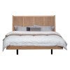 Morvyn Messmate Timber & Rattan Platform Bed, King