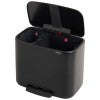Brabantia BO Pedal Waste Bin, 11/23 Litre, Matt Black