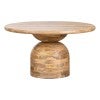 Norwick Mango Wood Round Pedestal Dining Table, 140cm
