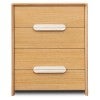 Milos Tasmanian Oak Timber 4 Drawer Tallboy