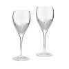 Wedgwood Vera Wang Diamond Mosaic Crystal Goblet Glass, Set of 2