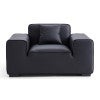 Velotia Modern Leather Armchair, Black