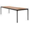 Houe Four Outdoor Dining Table, Bamboo Top, 210cm, Natural / Black