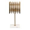 Paloma Glass & Metal Square Table Lamp, Brass