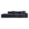 Hofton Bonded Leather Modular Corner Sofa, 4.5 Seater with LHF Lounge, Black