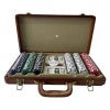 Tess Poker Set with Leather Storage Case, Tan