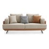 Briora Modern Leather Sofa, 3 Seater