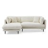 Morrigan Leather Modular Corner Sofa, 2 Seater with LHF Chaise, White