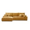 Omica Chenille Fabric Modular Corner Sofa, 3 Seater with LHF Chaise, Yellow