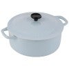 Chasseur Macaron Round Casserole, 24cm, Duck Egg Blue