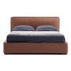 Oryth Tech Fabric Low Profile Platform Bed, King, Brown