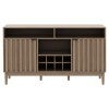 Chaplin Wooden 2 Door Sideboard with Wine Rack, 140cm, Weathered Oak