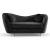 Black Velvet Fabric Sofa