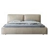 Loryth Bonded Leather Low Profile Platform Bed, Double, Beige