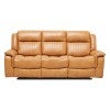Contin Faux Leather Power Motion Recliner Home Theater Sofa, 3 Seater, Tan