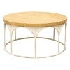 Martinique Timber & Iron Round Coffee Table, 80cm