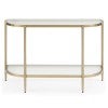 Gatsby Fluted Glass & Metal Console Table, 110cm, Gold