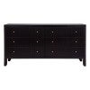 Ariana 6 Drawer Dresser, Black