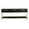 Aimee Console Table, 200cm, Black / Gold