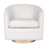 Belvedere Tweed Fabric Swivel Armchair, Beige