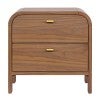 Chisholm Oak Timber Bedside Table, Walnut