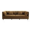 Dominic Fabric Sofa, 3 Seater, Butterscotch