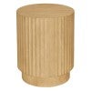Avery Wooden Round Side Table, Natural