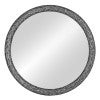 Icarus Round Wall Mirror, 91cm, Silver