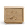 Taron Wooden Bedside Table, Natural