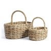 Dalton Rattan Oval Carry Basket, 2 Piece Set