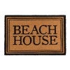 Oxford Coir Door Mat, Beach House, 85x55cm, Natural / Black