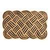 Cape Cod Hand Knotted Coir Door Mat, 85x55cm, Natural / Black