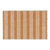 Ticking Coir Door Mat, Multi Stripe, 85x55cm, Natural / Ivory