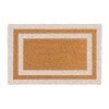 Charterhouse Coir Door Mat, Double Border, 85x55cm, Natural / Ivory