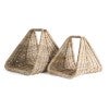 Kaspar 2 Piece Cane Rattan Log Basket Set