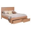 Padma Messmate Timber Bed with End Drawers, Double