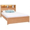 Carlos Messmate Timber Bookcase Bed with LED Light & USB Port, King