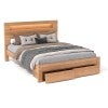 Amora Messmate Timber Bed with LED Light, USB Port & End Drawers, Queen
