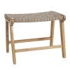 Scout Acacia Timber & Burlap Webbing Foot Stool