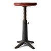 Arcola Timber & Cast Iron Industrial Adjustable Dining / Singer Stool