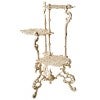 Leafelle Cast Iron 3 Tier Plant Stand, Antique White