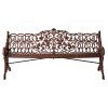 Varnox Cast Iron Garden Bench, 182cm, Rust
