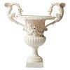Dravyn Cast Iron Dragon Garden Urn, Distressed White