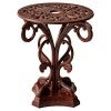Petalyn Cast Iron Round Plant Stand, Rust