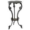 Virla Cast Iron 2 Tier Plant Stand, Black